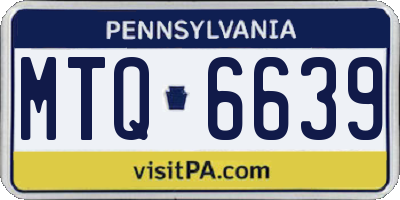 PA license plate MTQ6639