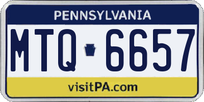 PA license plate MTQ6657