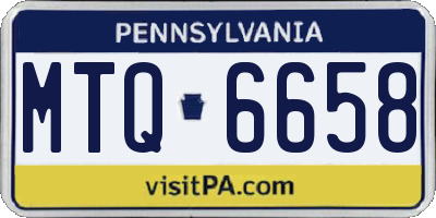 PA license plate MTQ6658
