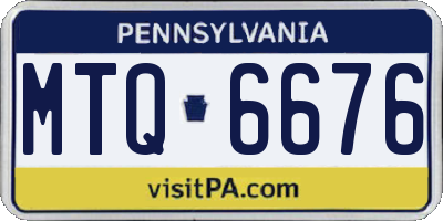 PA license plate MTQ6676