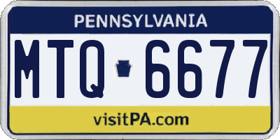 PA license plate MTQ6677
