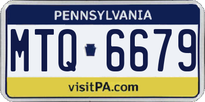 PA license plate MTQ6679