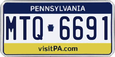 PA license plate MTQ6691
