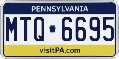 PA license plate MTQ6695
