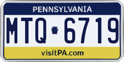 PA license plate MTQ6719