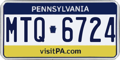 PA license plate MTQ6724