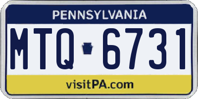 PA license plate MTQ6731