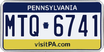 PA license plate MTQ6741