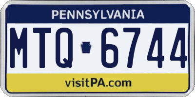 PA license plate MTQ6744