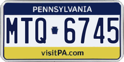 PA license plate MTQ6745