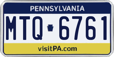 PA license plate MTQ6761