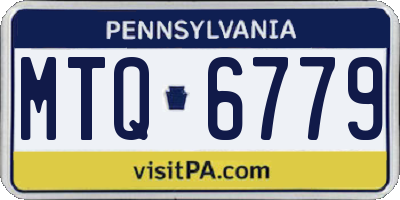 PA license plate MTQ6779