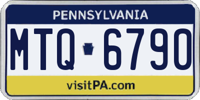 PA license plate MTQ6790