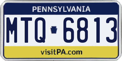 PA license plate MTQ6813