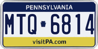 PA license plate MTQ6814