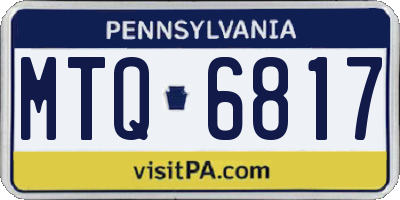 PA license plate MTQ6817