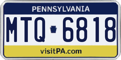 PA license plate MTQ6818