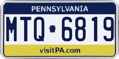 PA license plate MTQ6819