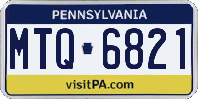 PA license plate MTQ6821