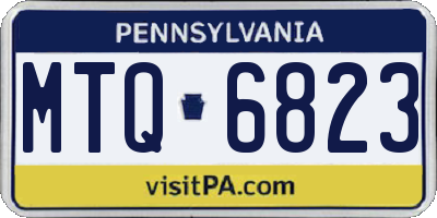 PA license plate MTQ6823