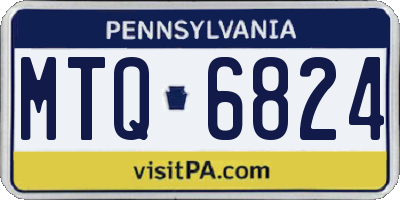 PA license plate MTQ6824