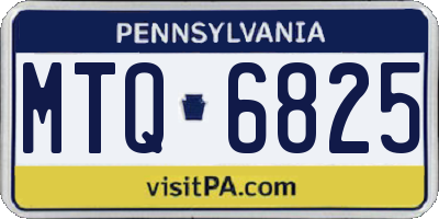 PA license plate MTQ6825