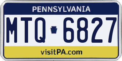 PA license plate MTQ6827
