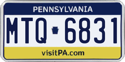 PA license plate MTQ6831