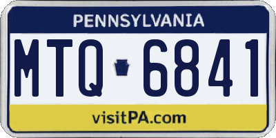 PA license plate MTQ6841