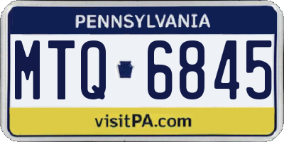 PA license plate MTQ6845