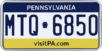 PA license plate MTQ6850