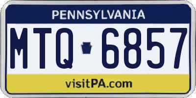 PA license plate MTQ6857