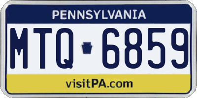 PA license plate MTQ6859