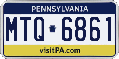 PA license plate MTQ6861