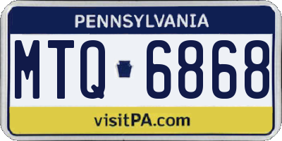 PA license plate MTQ6868