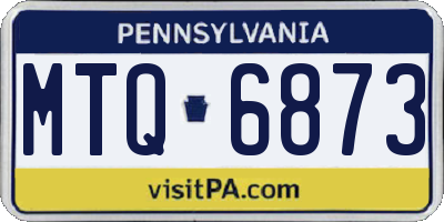PA license plate MTQ6873