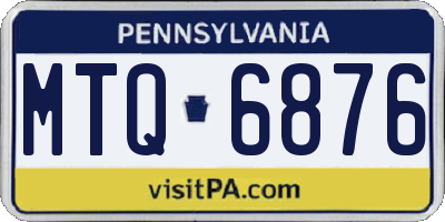 PA license plate MTQ6876