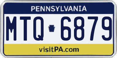 PA license plate MTQ6879