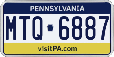 PA license plate MTQ6887