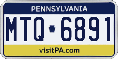 PA license plate MTQ6891