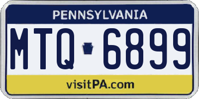 PA license plate MTQ6899