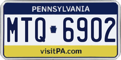 PA license plate MTQ6902