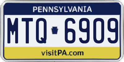 PA license plate MTQ6909