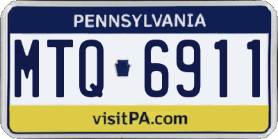 PA license plate MTQ6911