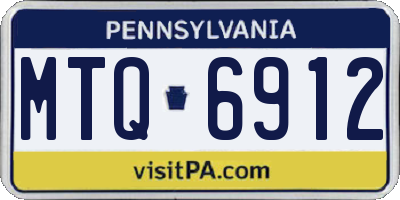 PA license plate MTQ6912