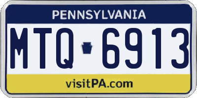 PA license plate MTQ6913