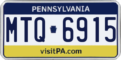 PA license plate MTQ6915