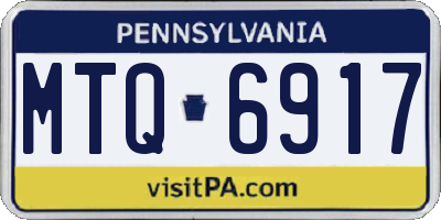 PA license plate MTQ6917