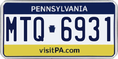 PA license plate MTQ6931