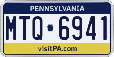 PA license plate MTQ6941